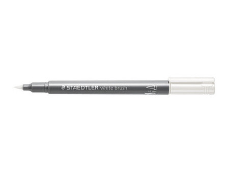STAEDTLER Feutre pinceau métallisé, blanc