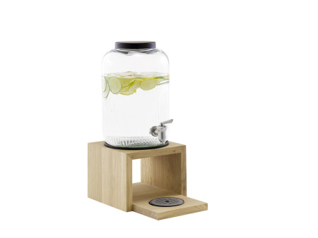 APS Distributeur à boisson VALO, 7 litres, verre/chêne