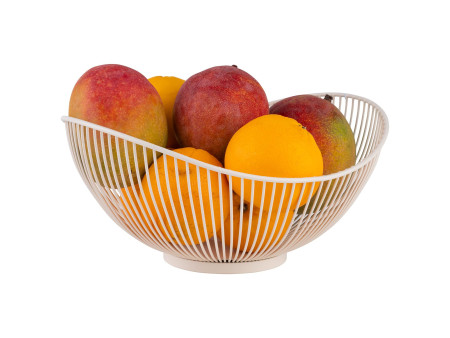 APS Corbeille à pain et à fruits SVART, ovale, blanc