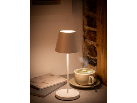 APS Lampe de bureau rechargeable à LED MERLE, blanc
