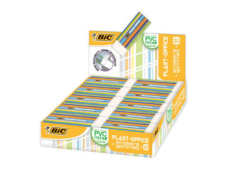 BIC Gomme en plastique Plast-Office, présentoir de table
