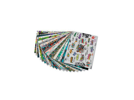 folia Bloc en papier à motifs 'Graffiti', 240 x 340 mm
