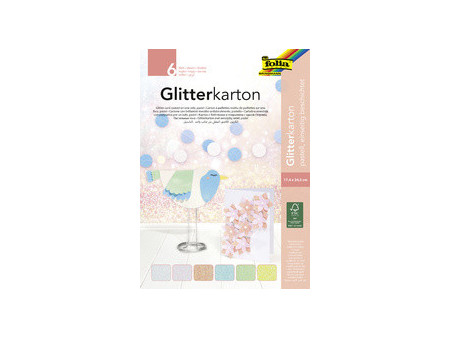 folia Bloc de carton à paillettes 'Basic', 170 x 245 mm