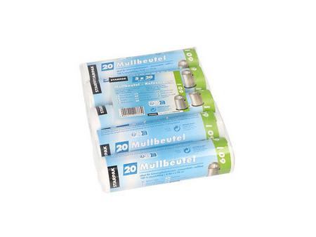 STARPAK Sac poubelle HDPE, 30 litres, assorti