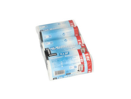 STARPAK Sac poubelle HDPE, 30 litres, assorti