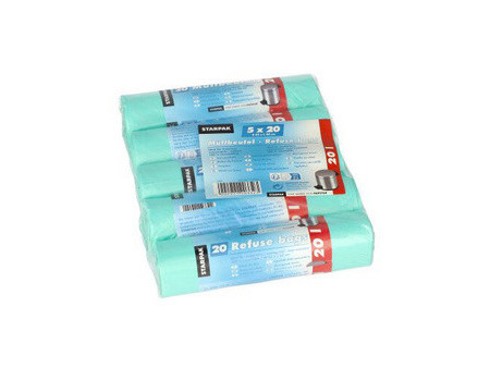 STARPAK Sac poubelle HDPE, 30 litres, assorti