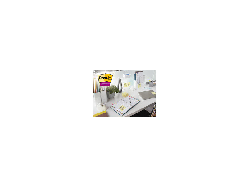 Post-it Bloc-note super sticky notes, 76 x 76 mm, jaune