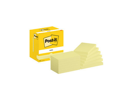 Post-it Bloc-note adhésif, 127 x 76 mm, jaune