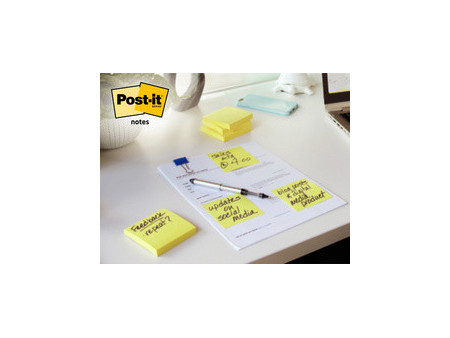 Post-it Bloc-note adhésif, 127 x 76 mm, jaune