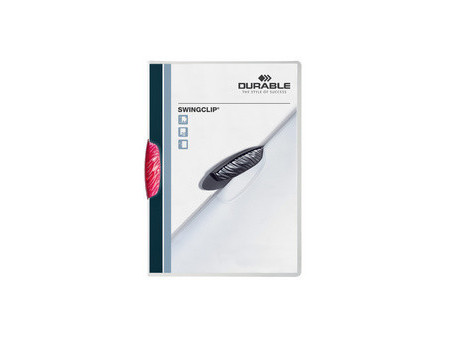 DURABLE Chemise à clip SWINGCLIP, format A4, clip pourpre