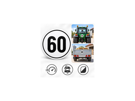 IWH Panneau de limite de vitesse, 60 km/h, autoadhésif
