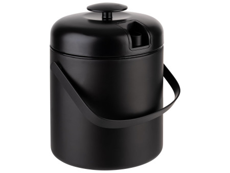 APS Seau à glaçons POLAR, acier inoxydable, 1,3 litre, noir