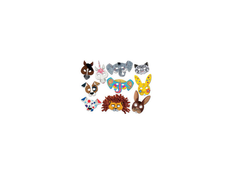 folia Masques pour enfants, en carton, 6 motifs assortis