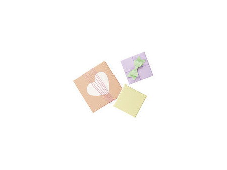 folia Boîtes en carton PASTEL, carré, assortiment de 12