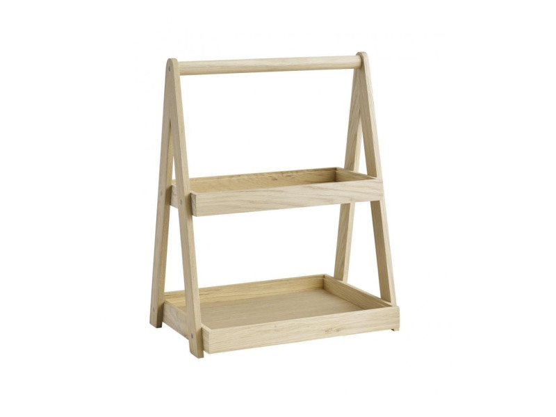 APS Étagère VALO, 2 étages, 350 x 265 x 445 mm, chêne