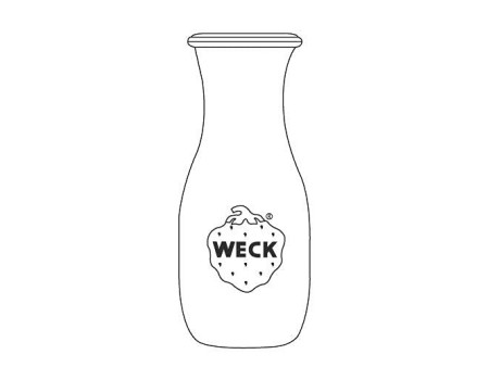 APS Carafe Weck avec couvercle, 250 ml, set de 6