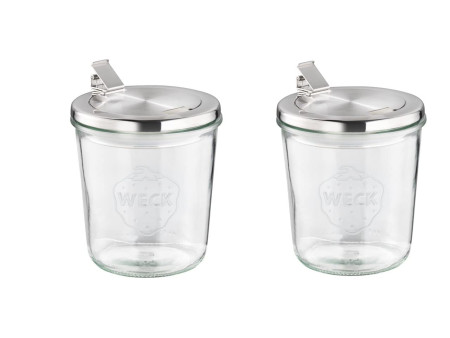 APS Bocal Weck avec couvercle, 580 ml, set de 2