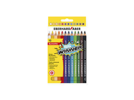 EBERHARD FABER Crayon de couleur BIG WINNER, étui de 12