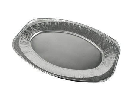 STARPAK Plat de service en aluminium, ovale, 430 x 290 mm