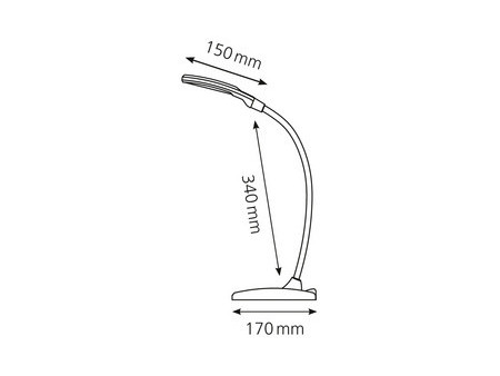 Hansa Lampe de bureau à LED Twist, argent