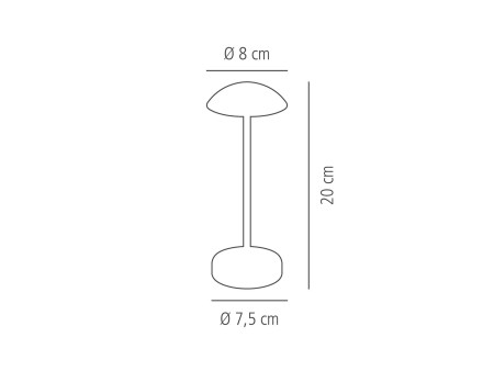 APS Lampe de bureau rechargeable à LED ALVA, blanc
