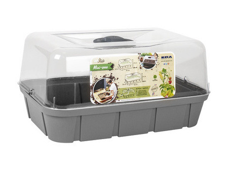 EDA Mini-serre, taille L, volume: 15,7 L, anthracite