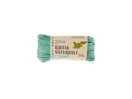 folia Raphia naturel, 50 g, bleu roy