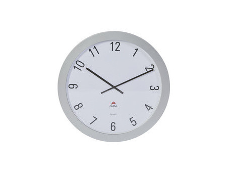 ALBA Horloge murale 'HORGIANT', montre à quartz, gris métal