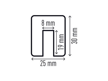 DURABLE Profilé de protection d'arêtes E8, longueur: 1 m