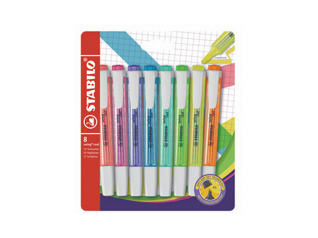 STABILO Surligneur swing cool, étui carton de 8