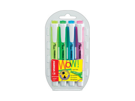 STABILO Surligneur swing cool, étui PET de 4