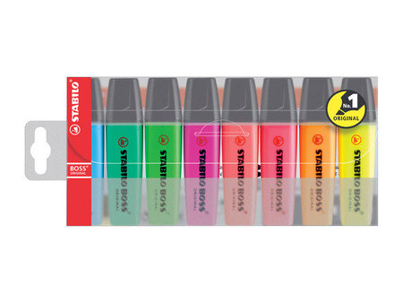 STABILO Surligneur 'BOSS ORIGINAL', étui en PET de 8