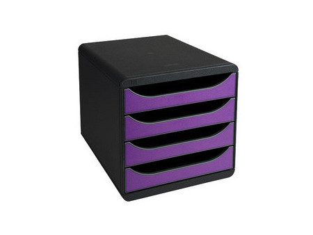 EXACOMPTA Module de classement BIG-BOX, 4 tiroirs, framboise
