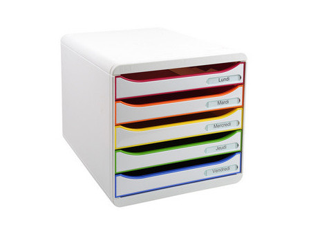 EXACOMPTA Module de classement BIG-BOX PLUS, 5 tiroirs,