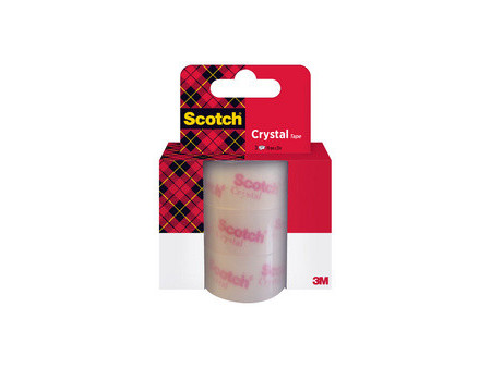 3M Scotch Ruban adhésif Crystal Clear 600, 19 mm x 25 m