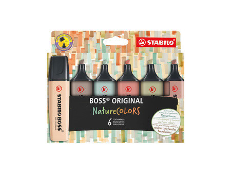 STABILO Surligneur 'BOSS ORIGINAL' NatureCOLORS, étui de 4