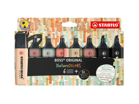 STABILO Surligneur 'BOSS ORIGINAL' NatureCOLORS, étui de 4