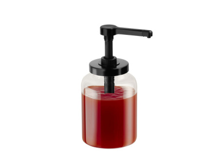 APS Flacon doseur DISPENSA, 1,7 litre, transparent/noir