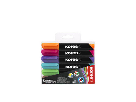 Kores Marqueur permanent 'K MARKER', pointe ogive, étui de 4
