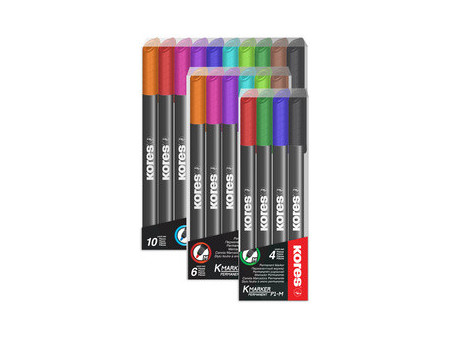 Kores Marqueur permanent 'K MARKER FINE', M, étui de 6