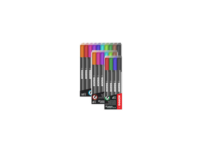 Kores Marqueur permanent 'K MARKER FINE', M, étui de 6