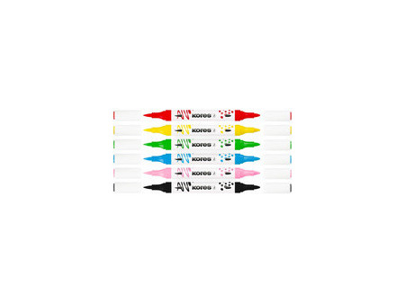 Kores Marqueur acrylique Duo, 2 pointes, noir/blanc