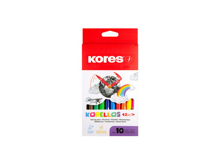 Kores Feutre double pointe Korello 2in1, étui 10