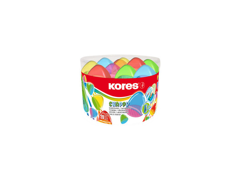 Kores Taille-crayons à deux trous 'Snappy Duo', Boîte ronde,
