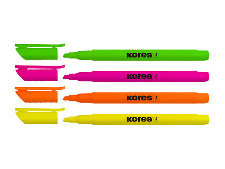 Kores Surligneur Pen, pointe biseautée: 0,5 - 3,5 mm, étui