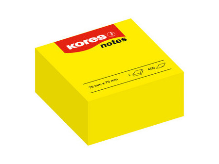 Kores Bloc de notes repositionnables'notes', 75 x 75 mm, uni