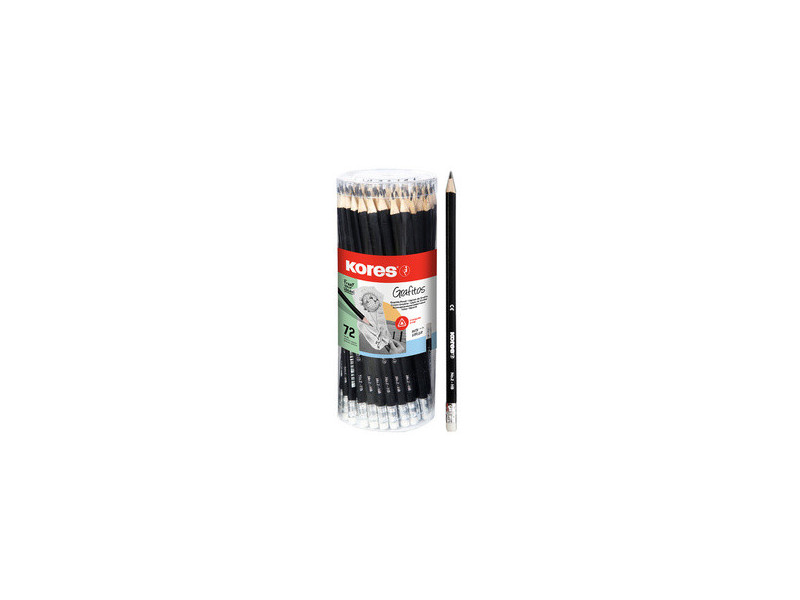 Kores crayon 'GRAFITOS', dureté: HB, hexagonal, 72 pièces