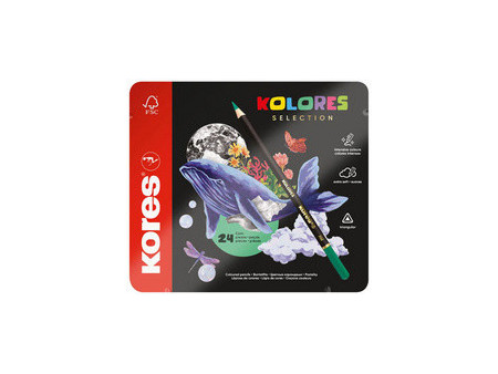 Kores Crayon de couleur 'KOLORES SELECTION', étui de 24