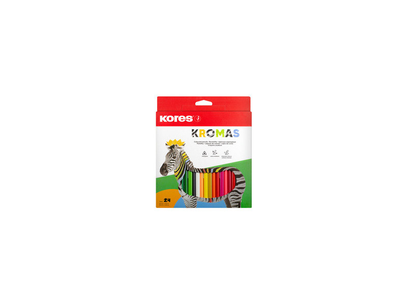 Kores Crayon de couleur 'Kromas', étui en carton de 12