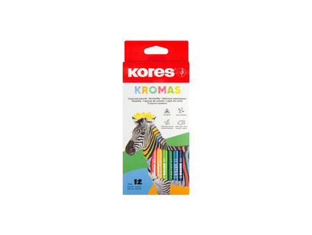 Kores Crayon de couleur 'Kromas', étui en carton de 12